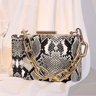 1305 Snake skin print handbag