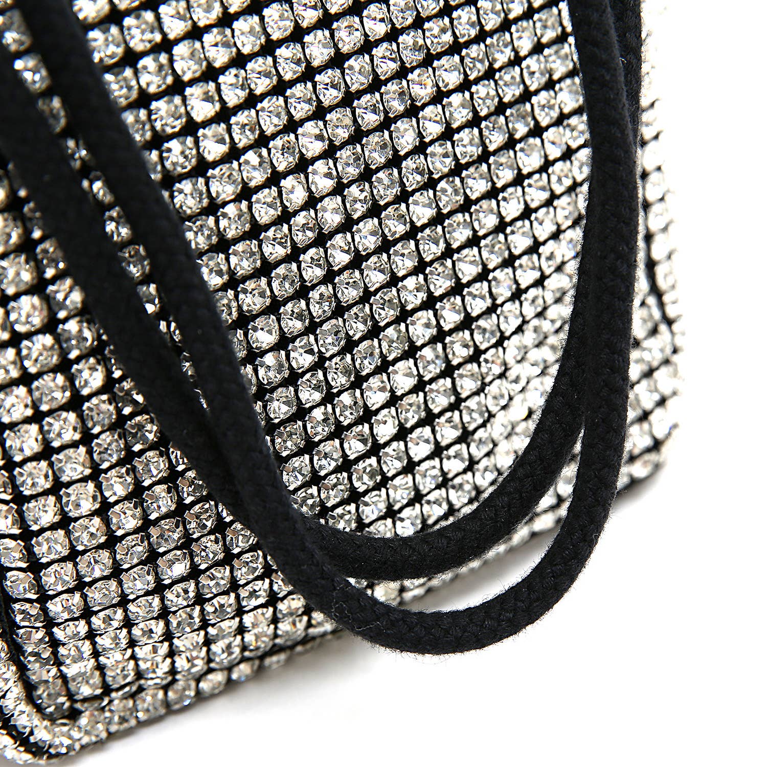 801 full Crystal handbag with Natural Hemp Rope handle