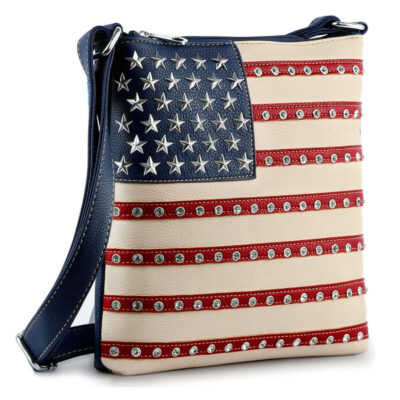 American Flag Rhinestone Crossbody Sling