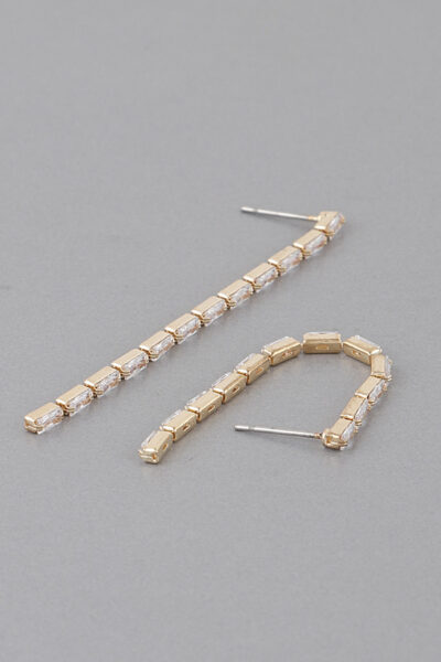 Crystal Bar Drop Earrings