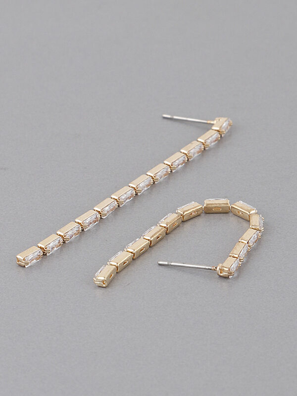 Crystal Bar Drop Earrings