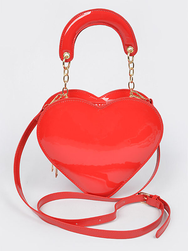 Enamal Heart Shape Crossbody Bag