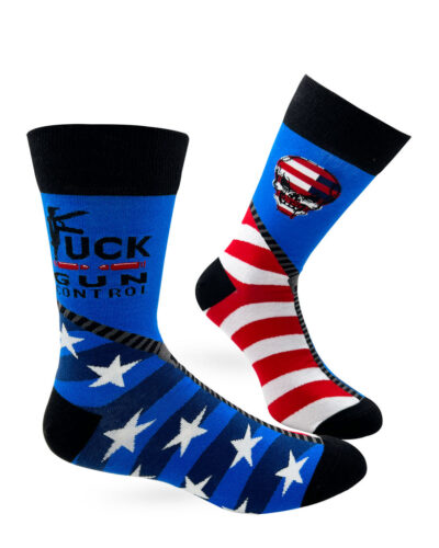 F..k Gun Control Men's Novelty Crew Socks