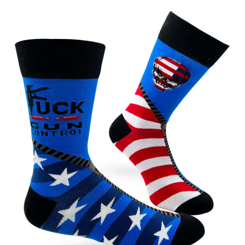 F..k Gun Control Men's Novelty Crew Socks