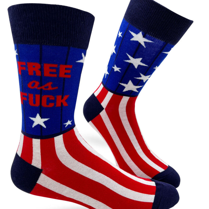 Free As F..k Men's Novelty Crew Socks