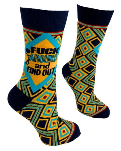 Fuck Around and Find Out Men's Novelty Crew Socks