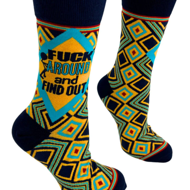 Fuck Around and Find Out Men's Novelty Crew Socks