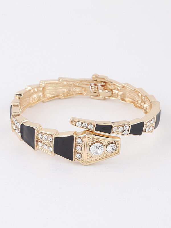 Jeweled Snake Cuff Bracelet