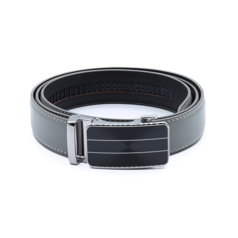 Men's Genuine Leather Sliding Buckle Ratchet Belt-MGLBB68