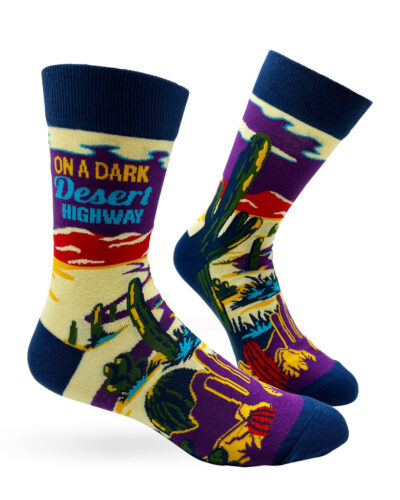 On A Dark Desert Highway Men's Novelty Crew Socks