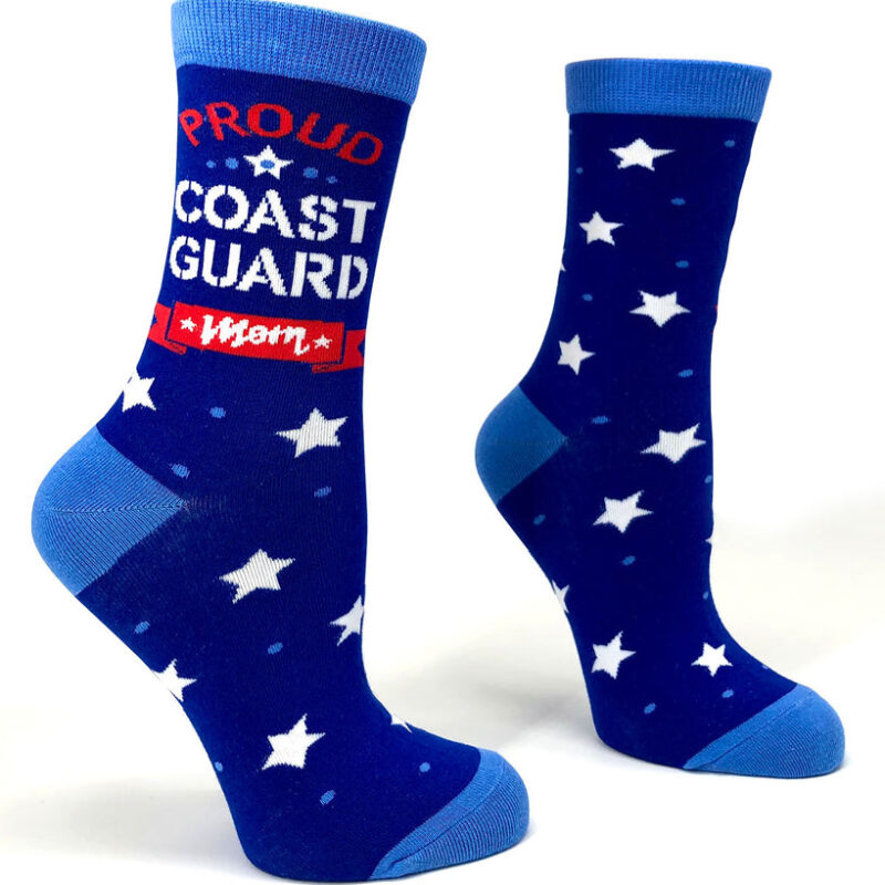 Proud Coast Guard Mom Women's Crew Socks