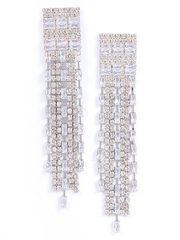 Rhinestone Tassle Earring