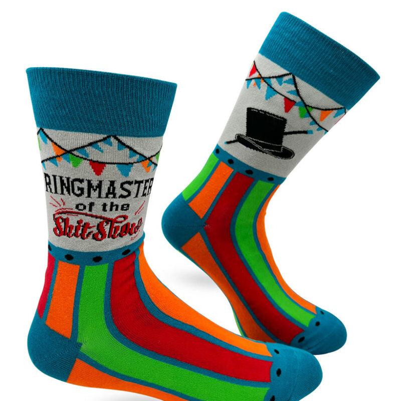 Ringmaster Of The Shit Show Men's Novelty Crew Socks