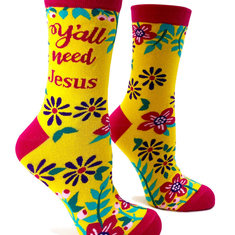 Y'all Need Jesus Women's Crew Socks